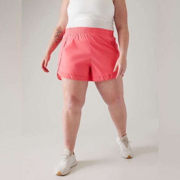 Athleta Mesh Racer Run Short 4" - Picture 1 of 11
